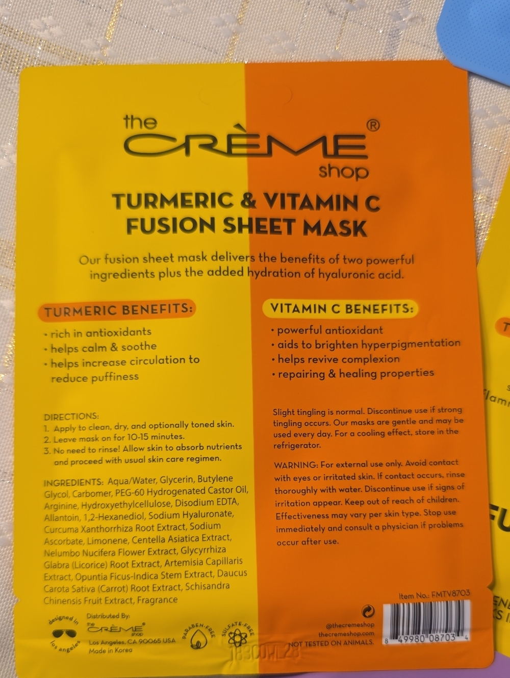The Crème Shop Colorful Sheet & Eye Mask Bundle 14 & 5 Sooae Self Heating Eye - Picture 6 of 10